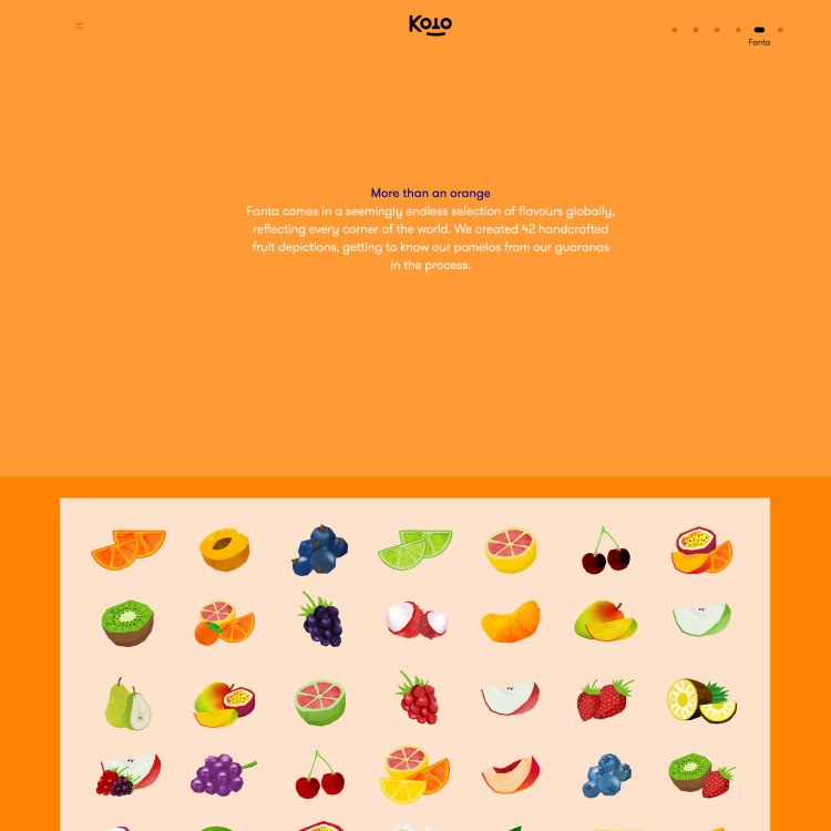 Selection of digitally illustrated fruit icons