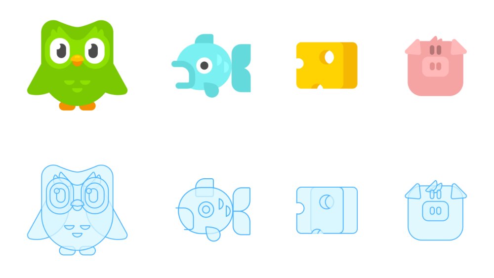 Duolingo icons