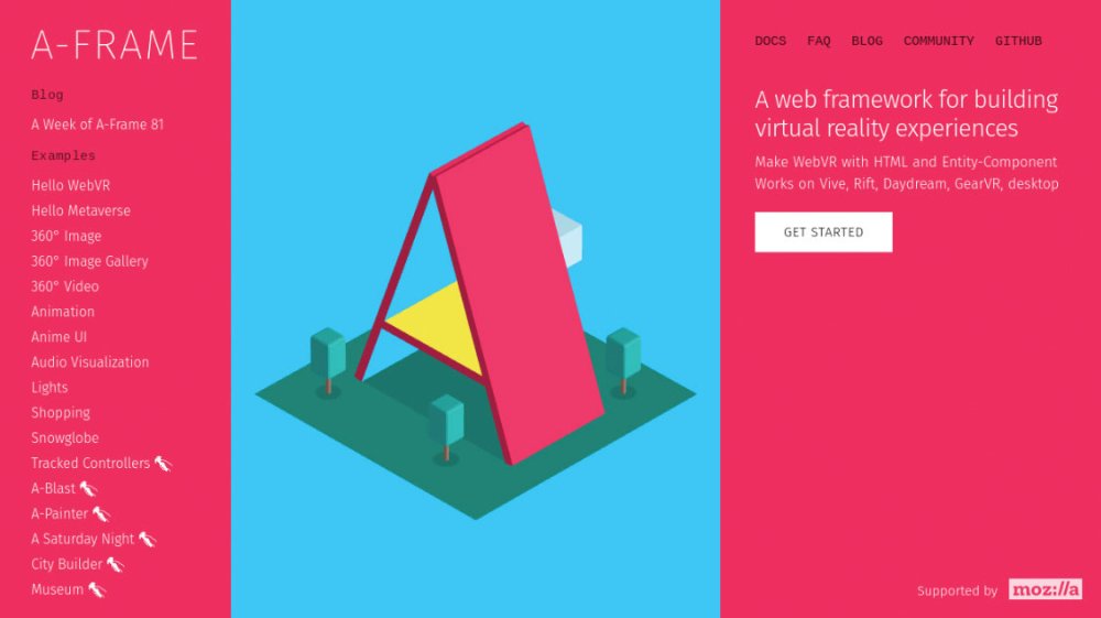 A-Frame homepage