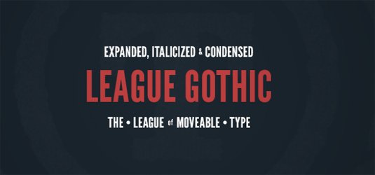 Free web fonts League Gothic