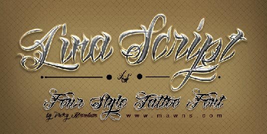 Lina Script tattoo font