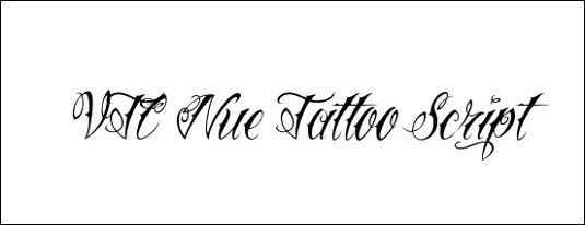 Tattoo fonts: VTC Nue Tattoo Script