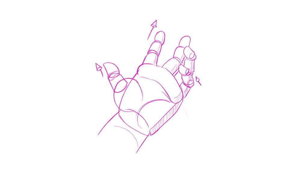 How to draw hands: start with planes