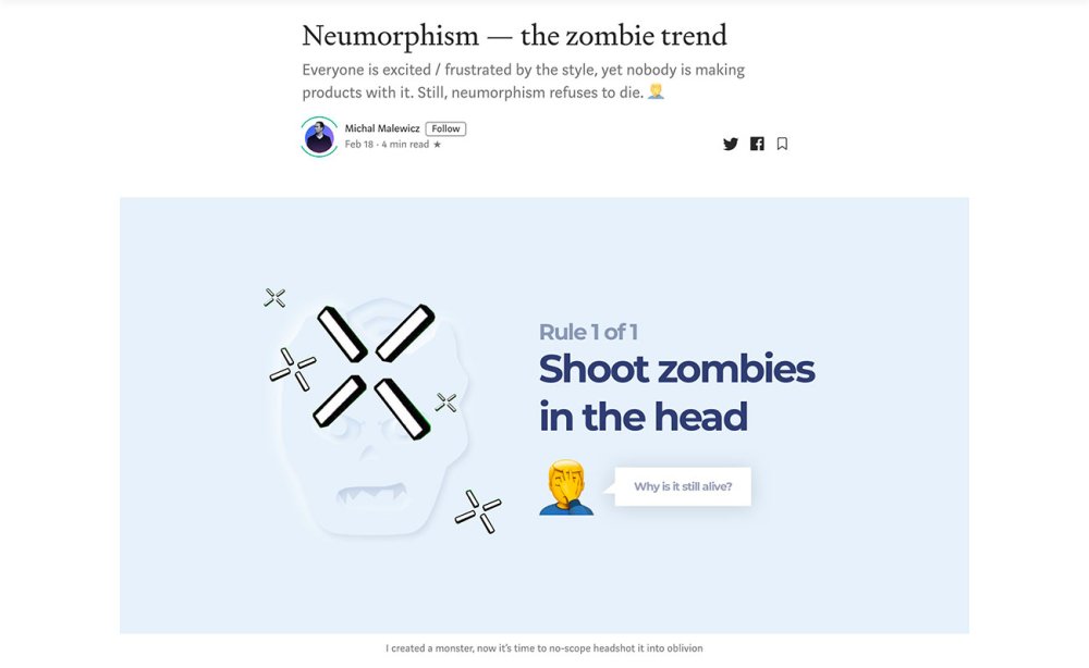 Neumorphism: the zombie trend
