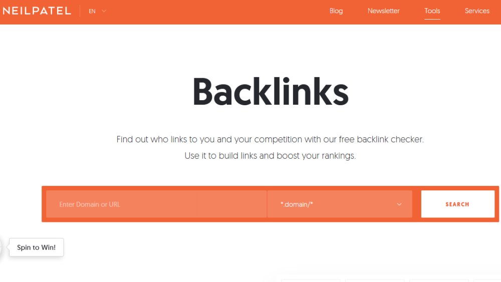 web design tools: backlinks