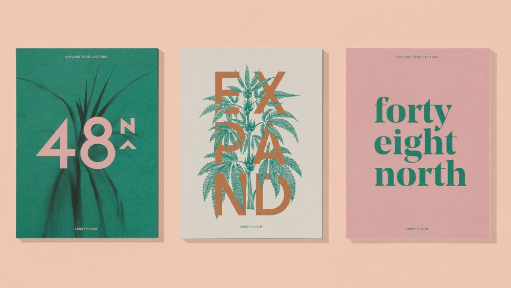 posters for forty eight north - a cannabis company