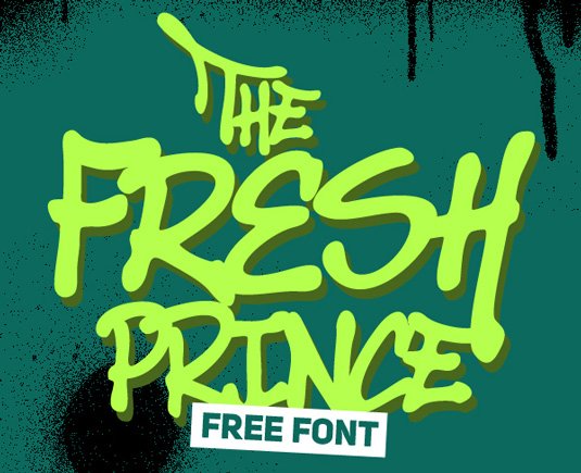 Free graffiti font: The Fresh Prince