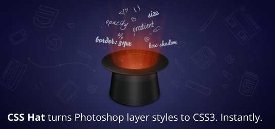 Photoshop plugins: CSS Hat