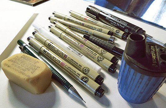 Get started with ink drawing - fine point pens