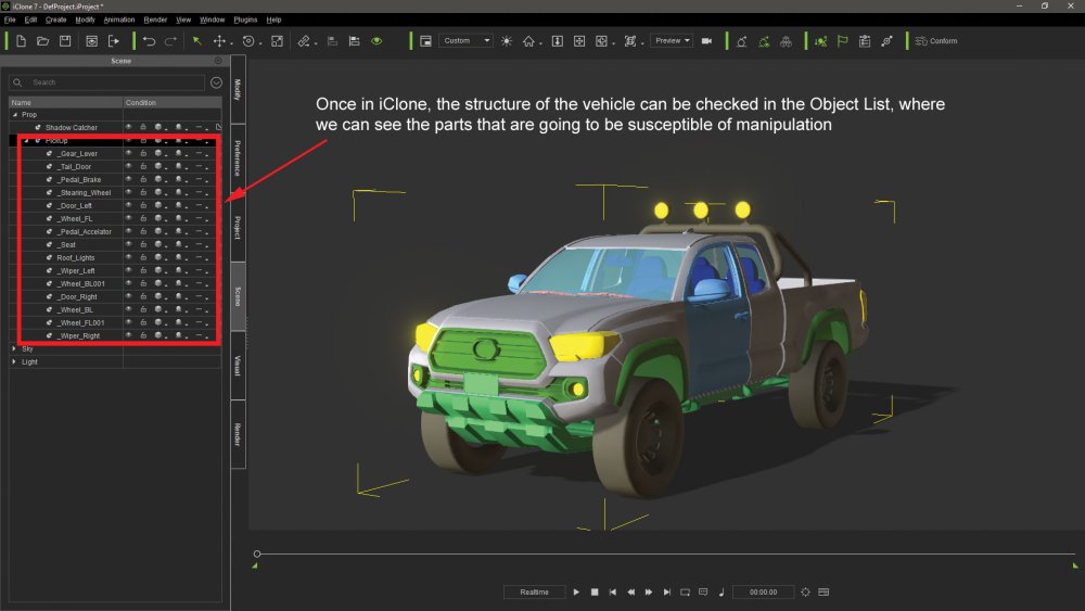 Make vehicle animations with iClone 7: Add a second vehicle to the scene