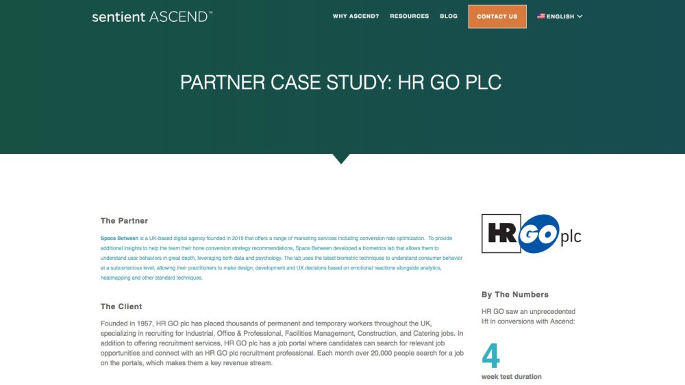 HR GO plc case study landing page