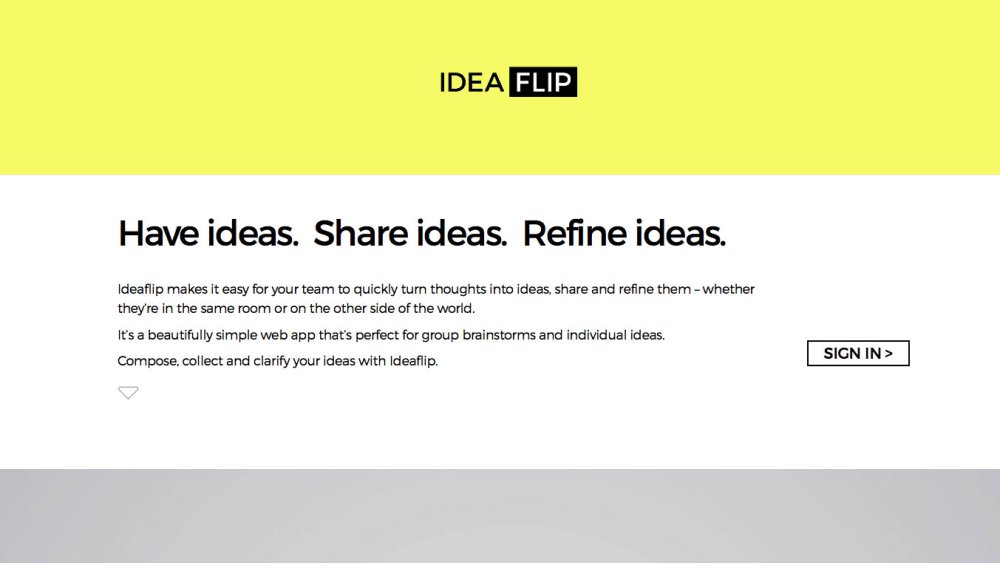 Online collaboration tools: IdeaFlip