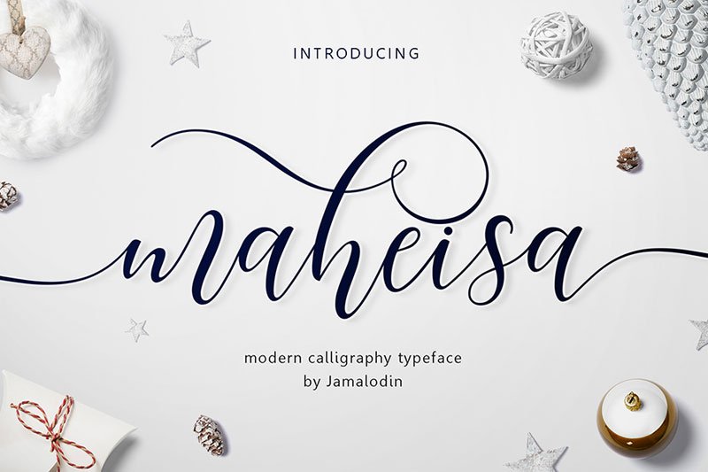 Best free calligraphy fonts of 2019: Maheisa Script