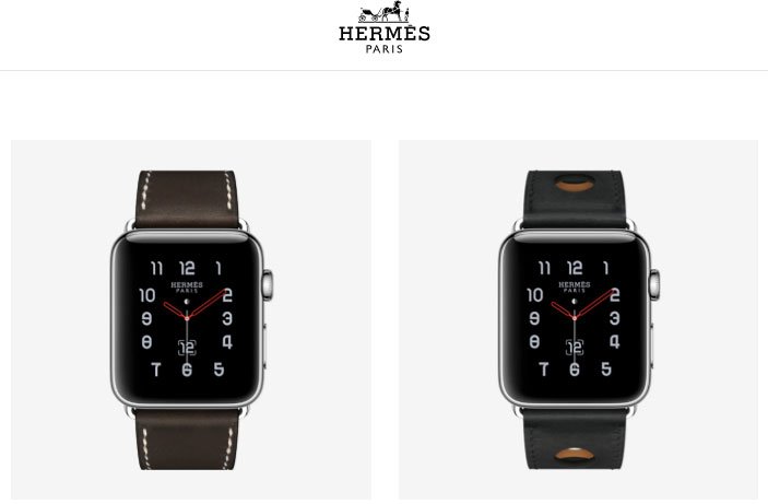 apple watches on Hermes website