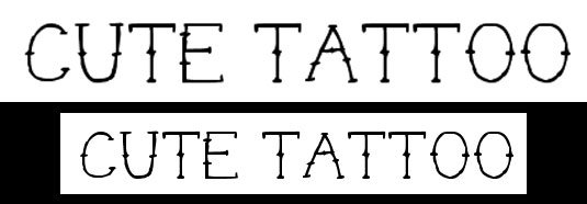 Tattoo fonts Cute