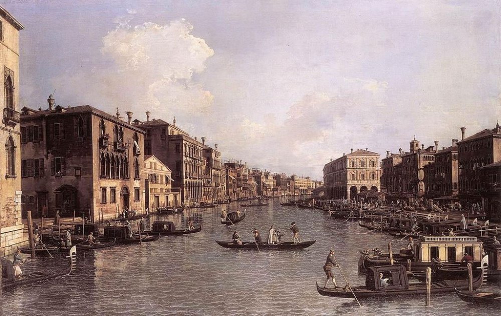 one point perspective: Canaletto grand canal