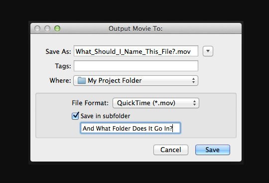 'Save as' dialog box on screen