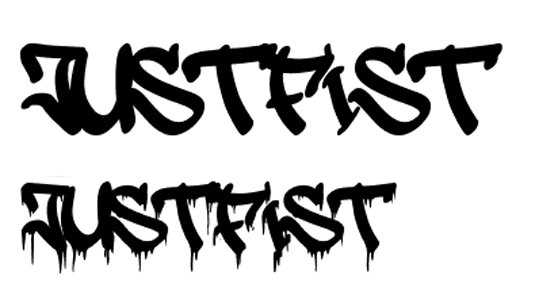 Graffiti font JustFist