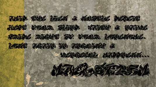 Graffiti font Maelstrom