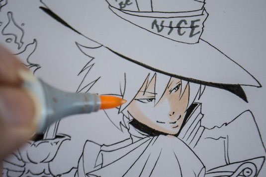 How to draw manga - colouring manga skin