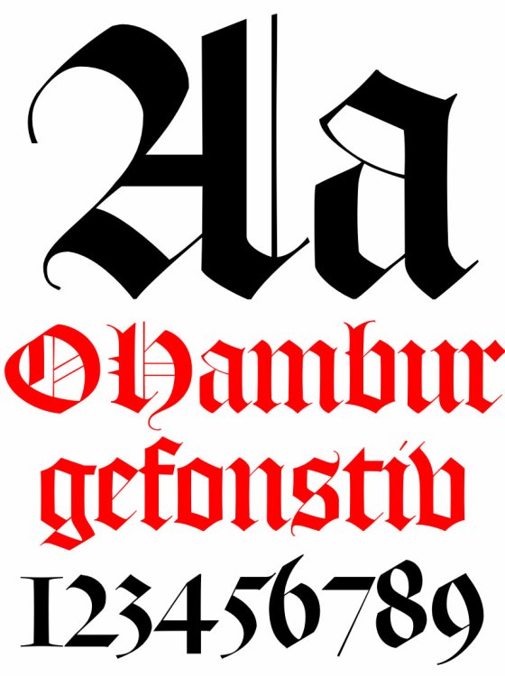 Old English fonts: DTL Flamade