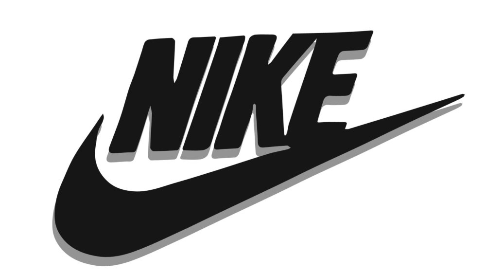 Nike logo with word and tick