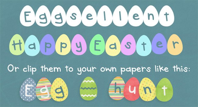 8 free Easter fonts: DJB Eggscellent