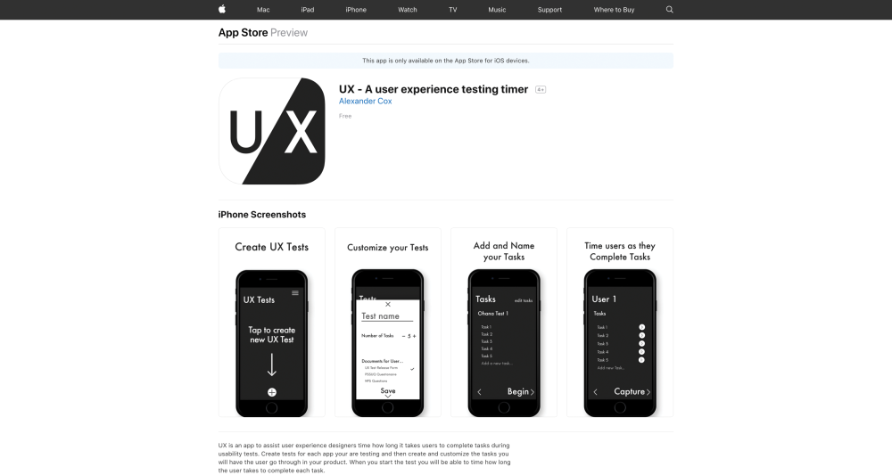 UX landing page