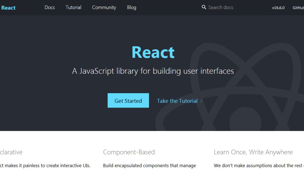 React homepage