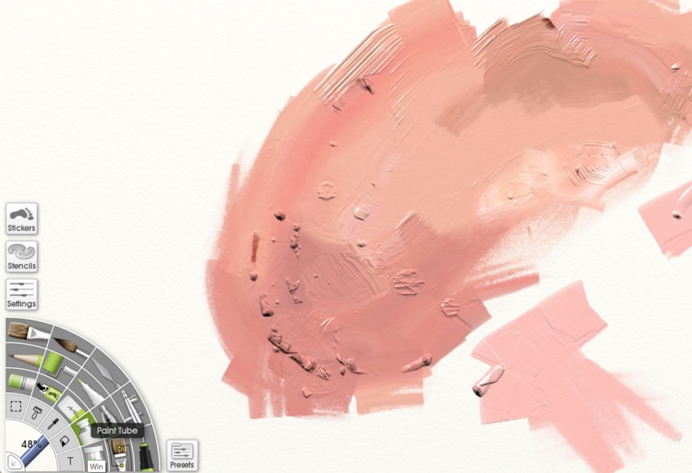 ArtRage: Create texture with a palette knife