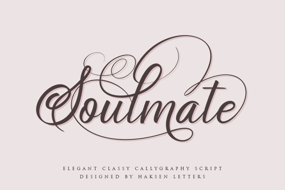 Best free calligraphy fonts of 2019: Soulmate