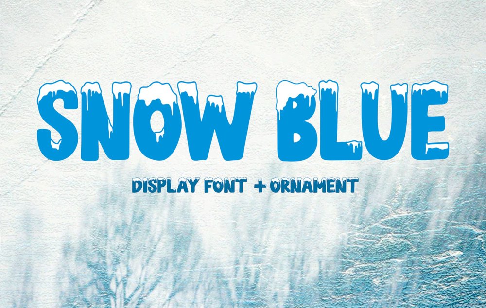 Free Christmas fonts: Snow Blue