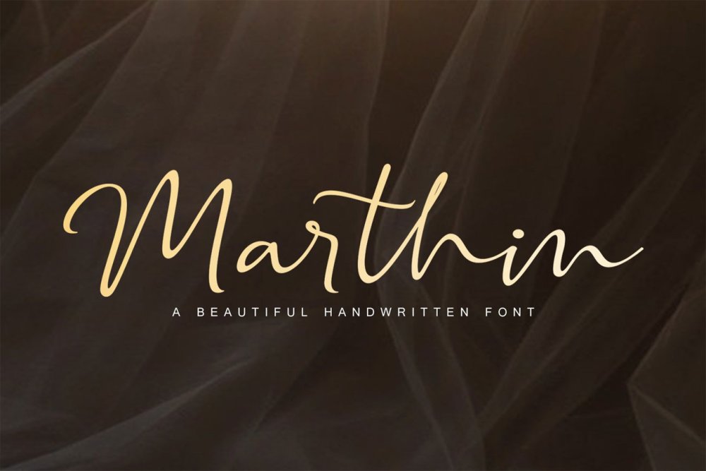 Best free calligraphy fonts of 2019: Marthin