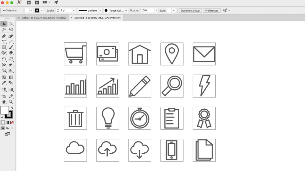 Adobe Stock downloaded icons