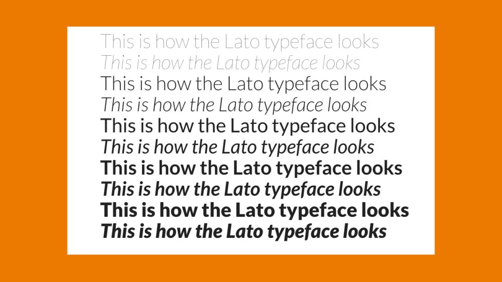 Free web fonts Lato