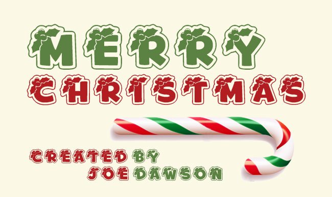 Free Christmas fonts: Merry Christmas