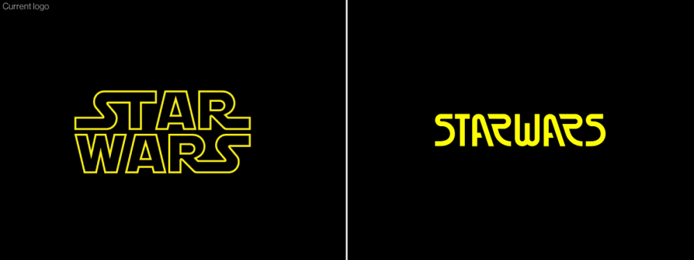 Star Wars logos: official and redesigned