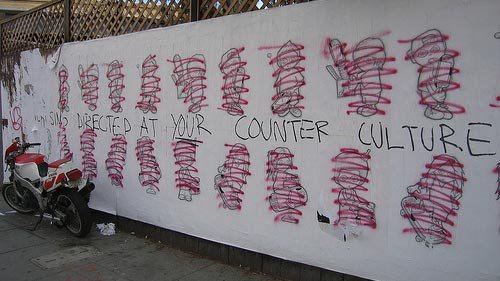 graffiti saying 'directed at your counter culture'