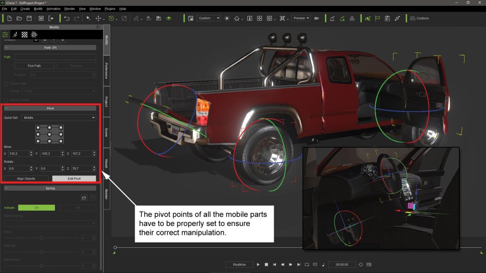 Make vehicle animations with iClone 7: Record the second vehicle motion