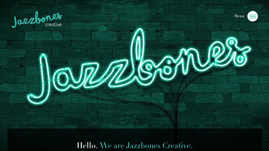 Screenshot of Jazzbones Creative website