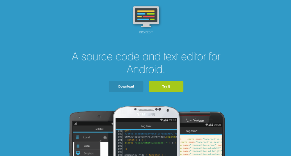 best code editors: DroidEdit Pro code editor