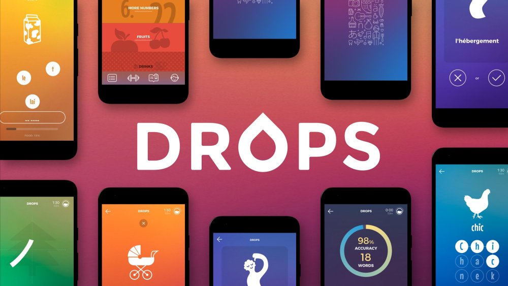 best language learning apps: Drops homepage