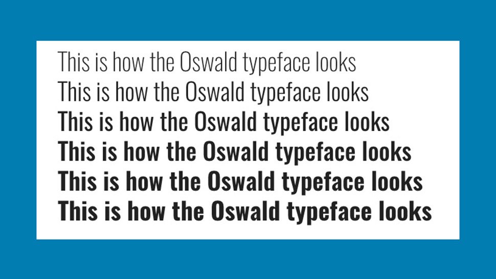 Free web fonts Oswald
