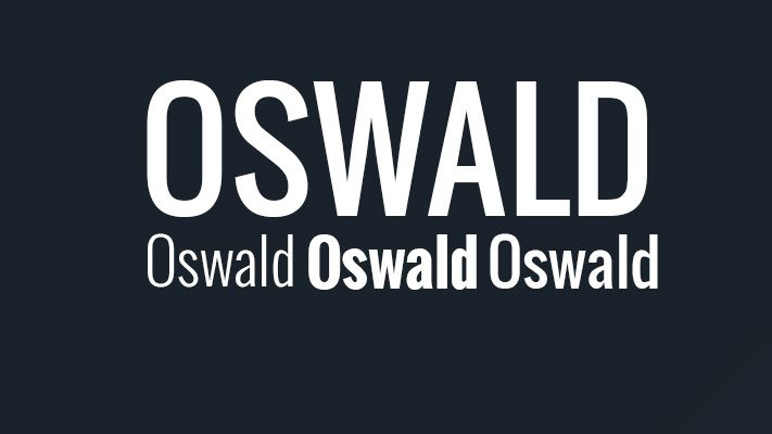 Oswald serif font sample