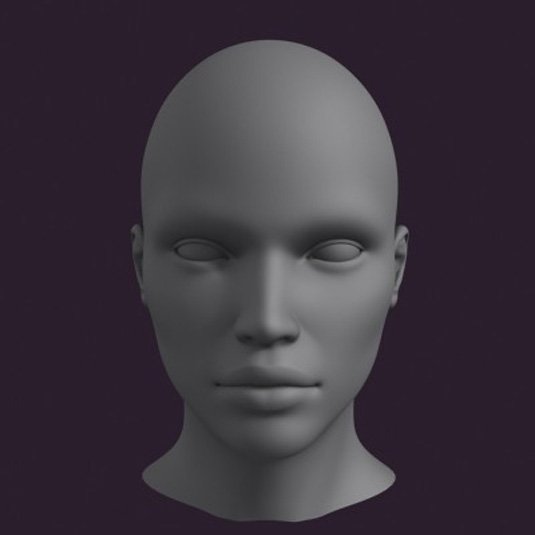 Free 3D models - Ladyhead