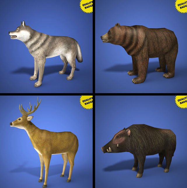 Free 3D models: Animal collection