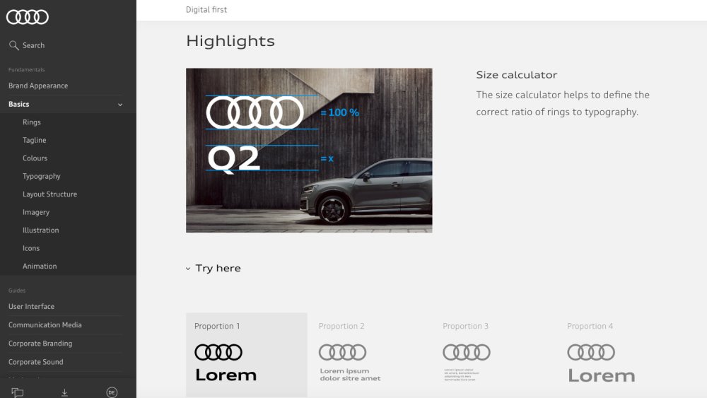 Audi style guide
