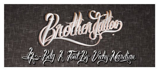 Tattoo fonts: Brother tattoo