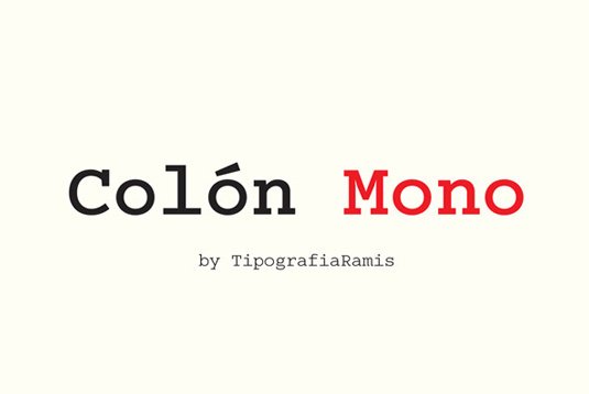 Typewriter fonts: Colón Mono