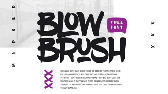 Free graffiti fonts: Blow Brush